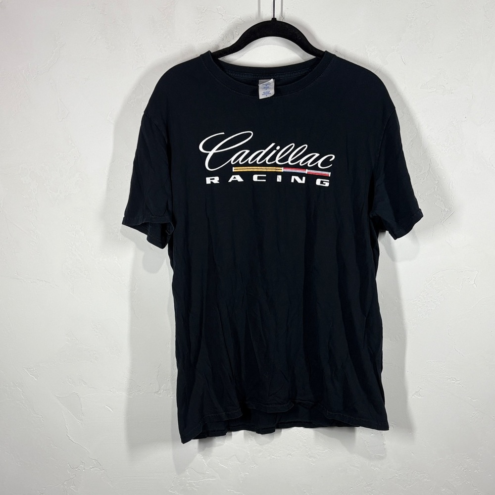 Gildan Black Cadillac Racing Tee size large